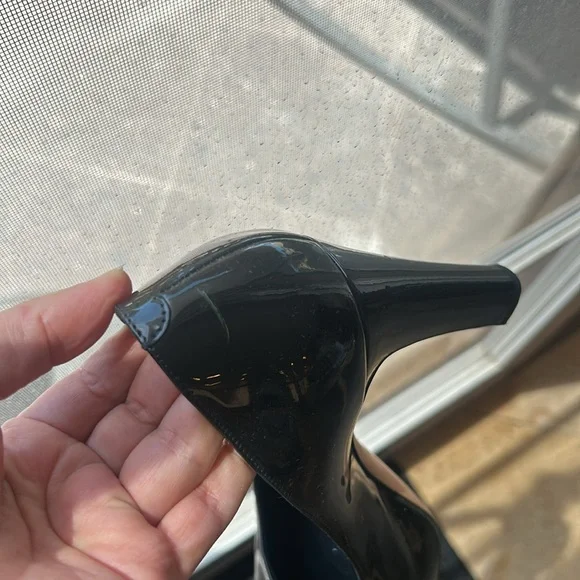 Chanel patent leather black platform pumps high heels 38 - Picture 12 of 13